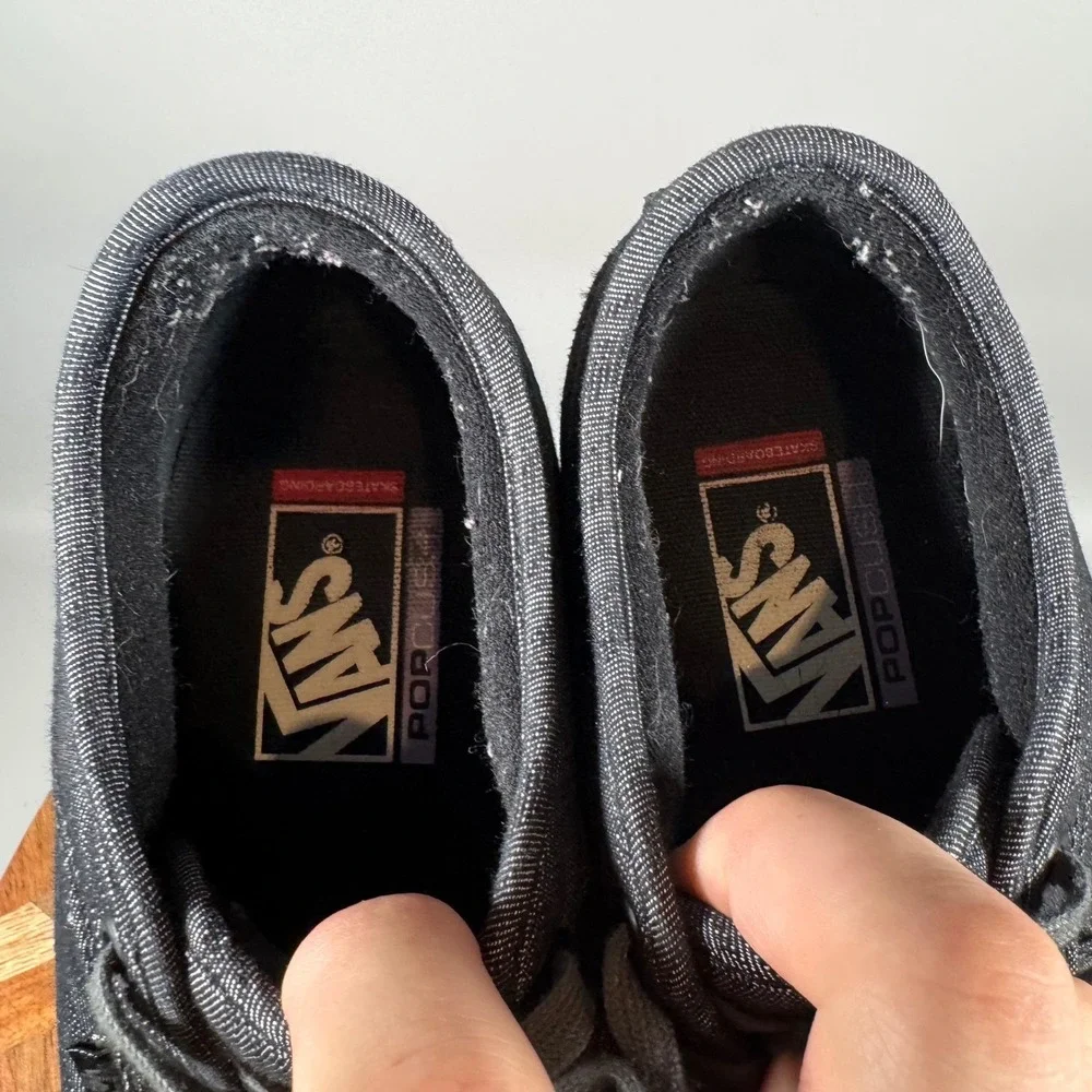 Vans Chukka Low Skate Shoes Mens 7 Black Denim Pewter PopCush 721356